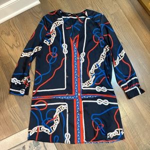 Zara | Scarf print nautical shirt dress | Size: L
